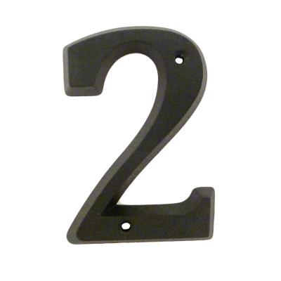Chiffre n°2 à clouer en zamak noir