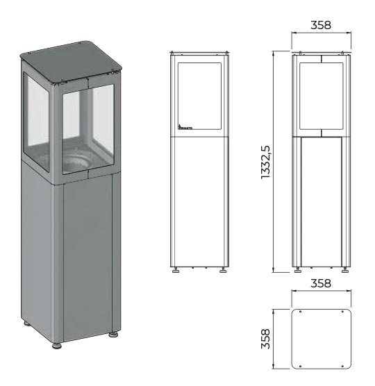 Chauffage extérieur de terrasse aux granulés pellets - Autonomie 3 h - Hauteur 130 cm - Puissance : 4,5 à 5 kW 35793721-897111565.jpg