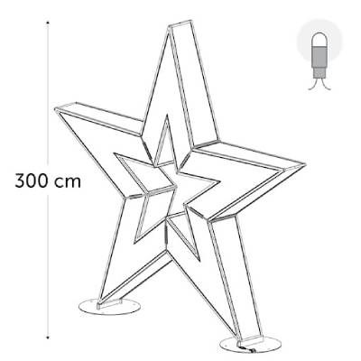 leds blanches - 300 x 310 x 30 cm