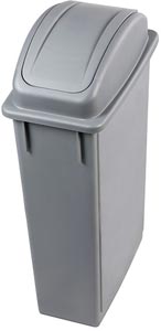 Corbeille et couvercle basculant