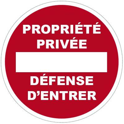 Propriété privée - Défense d'entrer