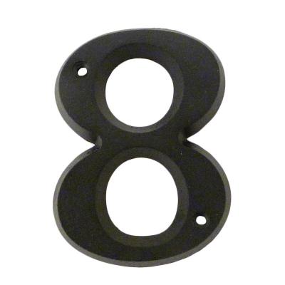 Chiffre n°8 à clouer en zamak noir