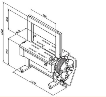  Cercleuse automatique inox - Cadence : 30 cerclages/min - Tension du feuillard : 10 à 70 kg - Dimensions de l’arche : 850 x 600 mm - 3806914-329641377.JPG