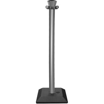 Poteau ABS monobloc 1m base lestée ou à lester - gris