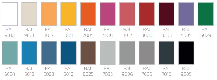 Nuanciers (coloris disponibles) 