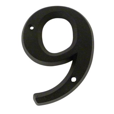 Chiffre n°9 à clouer en zamak noir