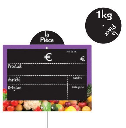 Étiquette à pique inox :