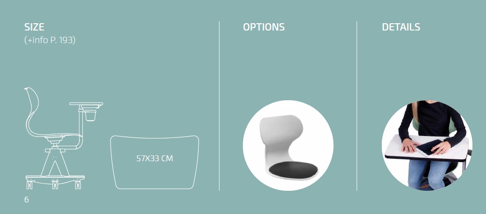 Chaise école avec tablette et roulettes - Tailles 0 à 8 - Polypropylène recyclés - 42439173-978912387.jpg