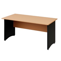 Table droite pour bureau en bois Confort - Piètement panneau - L.160 x P.80 x H.75 cm - 42637352-875128698.jpg