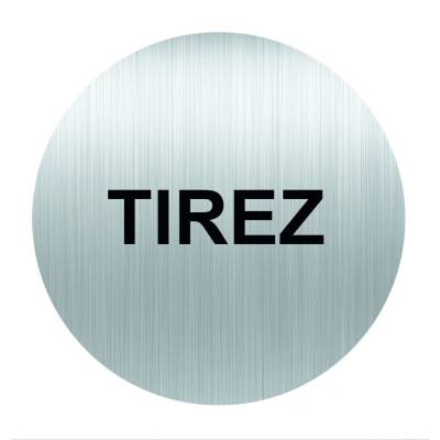 Panneau rond 80mm aluminium adhésif - tirez