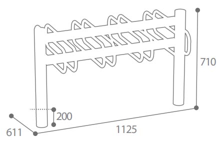 Appui-vélos à sceller 2 x 4 arceaux - 43179482-479684412.jpg