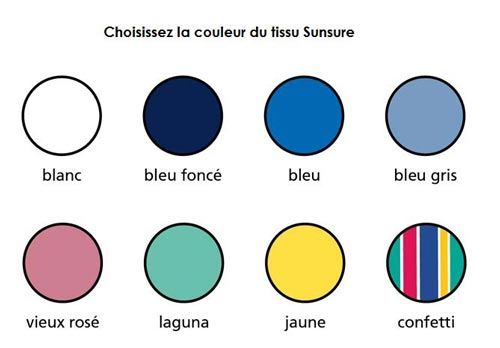 Couleur du tissu Sunsure	
