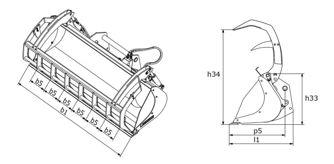 Godet crocodile agricole dents mecanico-soudées - Largeur 1500 à 2450 mm - Capacité 550 à 1695 Kg - 43361443-818492571.jpg