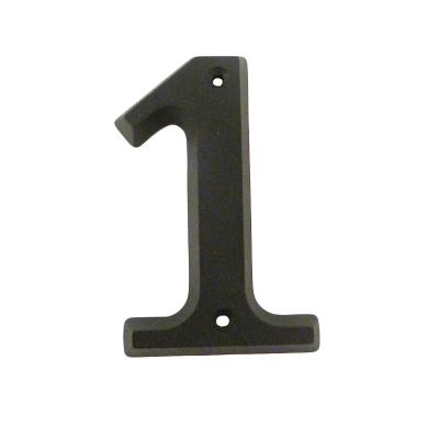 Chiffre n°1 à clouer en zamak noir