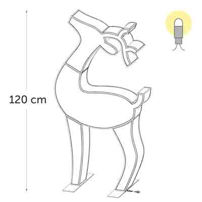 Renne lumineux 3D LED doré - 44494243-248649247.jpg