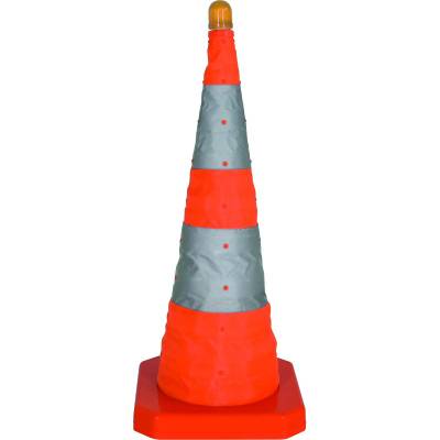 Cône de signalisation pliable lumineux en polypropylène - 750mm