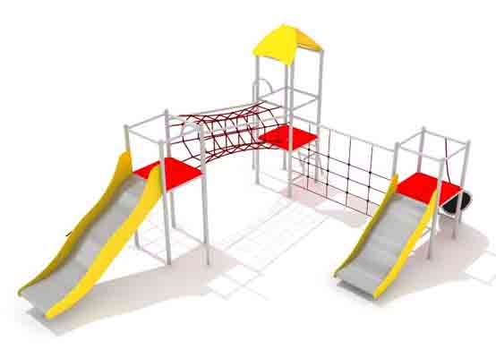 Structure pour enfant 2 toboggans - 45362471-195755726.jpg