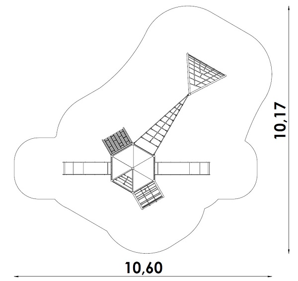 Tour de jeu château avec toboggan et filet d'escalade - Acier inoxydable - 46578578-591611314.jpg