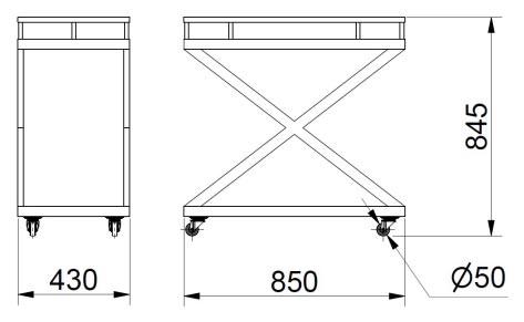 Chariot de service en bois avec deux étagère 46957297-148514119.jpg