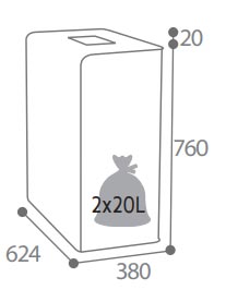 Corbeille pour tri télectif Biodéchets 2x20L  - 47234913-951969294.jpg