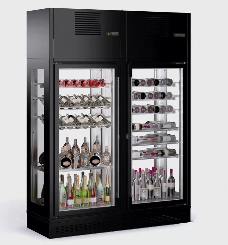 Cave à vin professionnelle - 360° - +4°C à +18°C - LED - 47375876-114589654.jpg