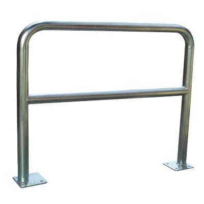 Barrière de sécurité acier 2000mm avec platine - galvanisé