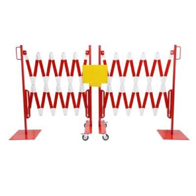 Set de barrières extensibles - L.2 x 2000 mm - Rouge/Blanc
