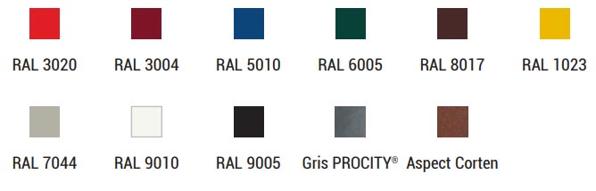 Peint sur galva selon nos coloris