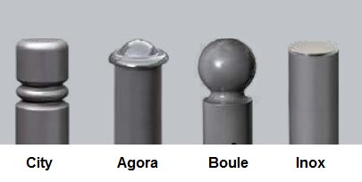 Quatre pommeaux au choix