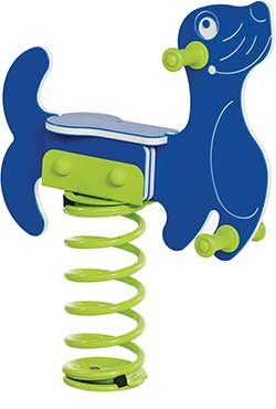 Modèle 2 : Otarie<br>Ressort hélicoïdal : Ø 170 mm<br>Tube section Ø 18 mm - Hauteur 360 mm