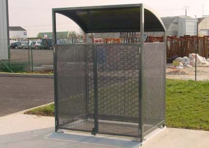 Abri tôle perforée - portes avant