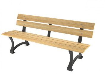 Banc en acier et bois relié - 3 places - Structure métal anthracite - L.1830 x P.620 x H.740 mm - 49125931-452245479.jpg