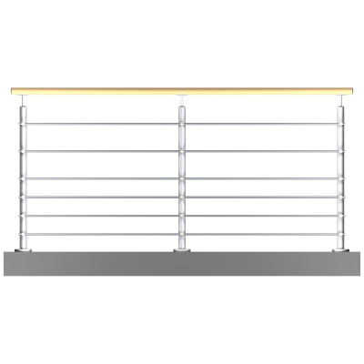 6 sous-lisses avec main courante en bois