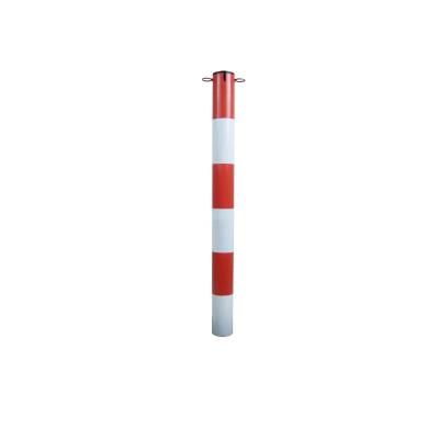 Poteau métal série lourde avec sceller - rouge/blanc