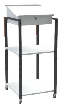 Pupitres avec caisson écritoire, 1 bloc porte - Charge : 150 kg - Pieds roulettes ou patins - 50374073-328916259.jpg