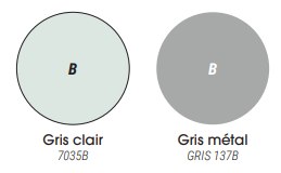 Finition piètement époxy standard<br>Autres coloris disponibles sur demande