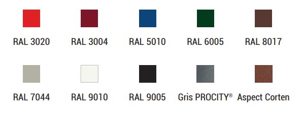 Peint sur galva selon nos coloris