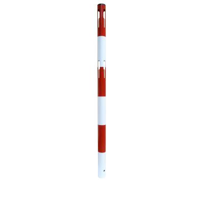 Poteau acier base à sceller 1m - 2 niveaux - rouge/blanc