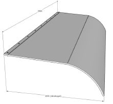 Bavette rabattable pour déchetterie souple - Caoutchouc renforcé BT 1000 4+2 épaisseur 10 mm - Longueur 2500 mm - 51274729-297135114.PNG