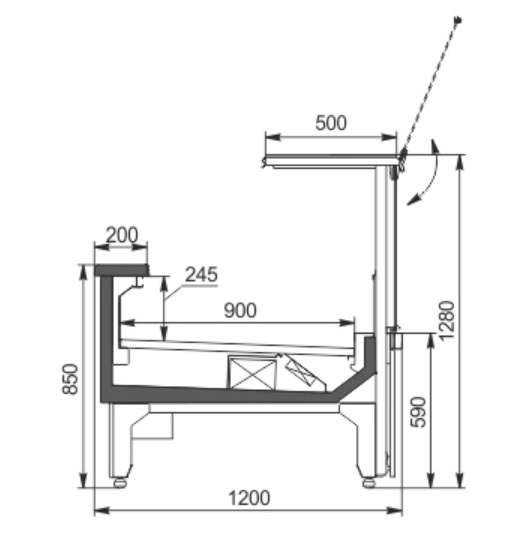 Vitrine comptoir réfrigérée en inox - de 0°C à +4°C - 51741759-432923551.jpg