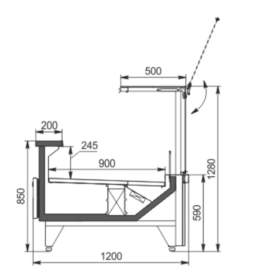 Vitrine comptoir réfrigérée en inox - de 0°C à +4°C - 51741759-785127412.jpg