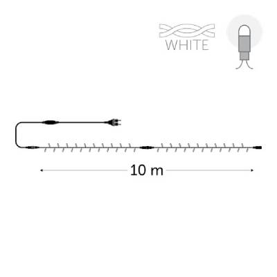 leds blanches - fil blanc - avec alimentation