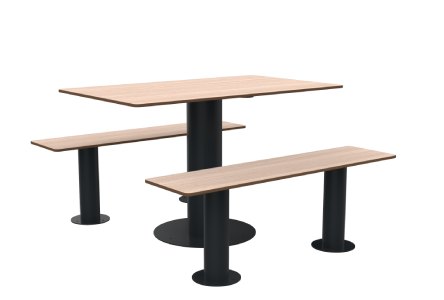 Anthracite / Chêne clair - Plein - 4 Places