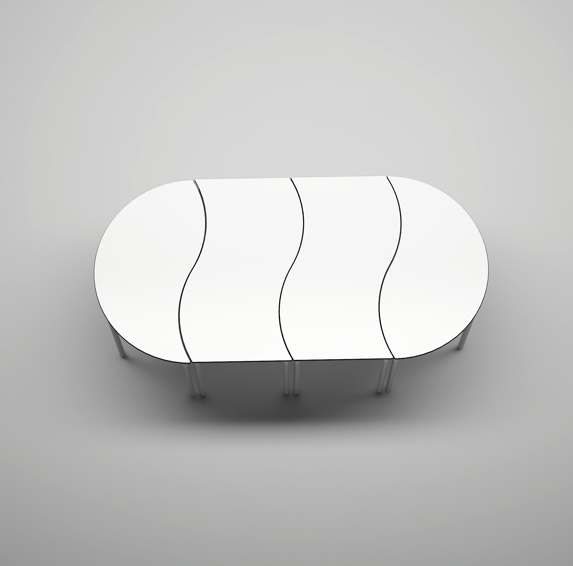 Table scolaire modulaire hauteur réglable - Tailles 1 à 6 - Plateau courbé en mélamine blanche - 52443742-721239256.jpg