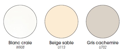 Coloris plateau standards<br>Autres coloris disponibles sur demande
