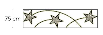 H.75 x L.300 cm