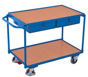 2 plateaux avec 2 tiroirs