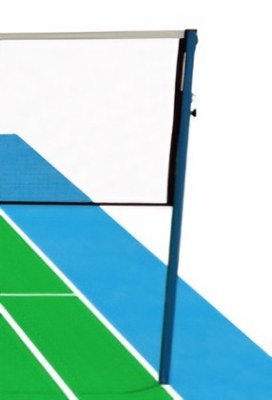 Poteaux de badminton sur embase - Hauteur réglable : 1400 à 1550 mm - Compétition / Handibad – En acier plastifié - 54114414-225999847.jpg