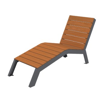 Chaise longue méridienne en acier et bois compact HPL - 1 place - Effet lames - Structure métal anthracite - L.640 x P.1710 x H.925 mm - Coloris assise au choix - 54174821-817131562.jpg