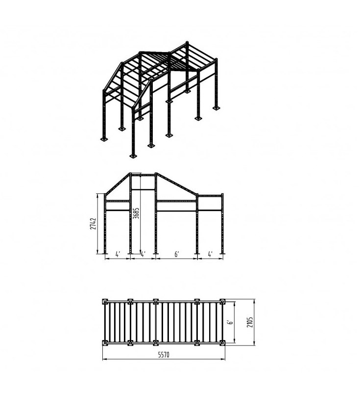 Station d'entraînement fonctionnelle - Largeur 2.15 m - Hauteur 370 à 275 cm   - 55422524-271683843.jpg